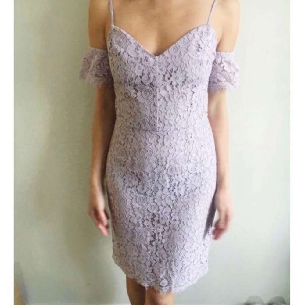 Dynamite Lavender Off the shoulder dress